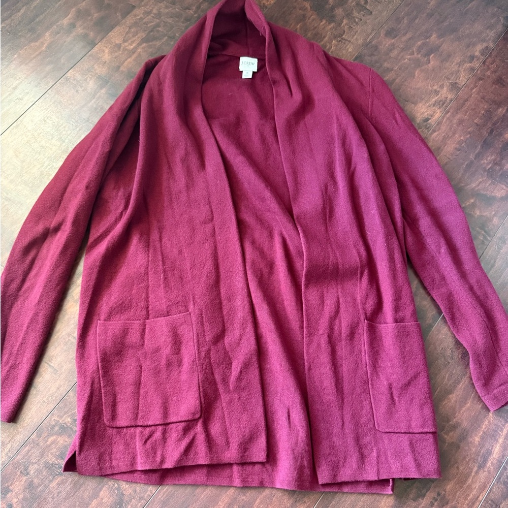J. Crew Deep Red cardigan. Size small.